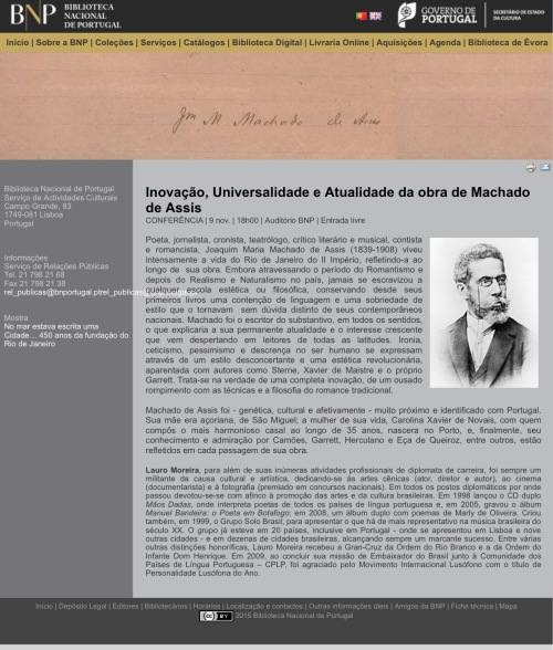 Conferência _ Inovação, Universalidade e Atualidade da obra de Machado de Assis _ 9 nov. | 18h00-4-2